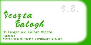 veszta balogh business card